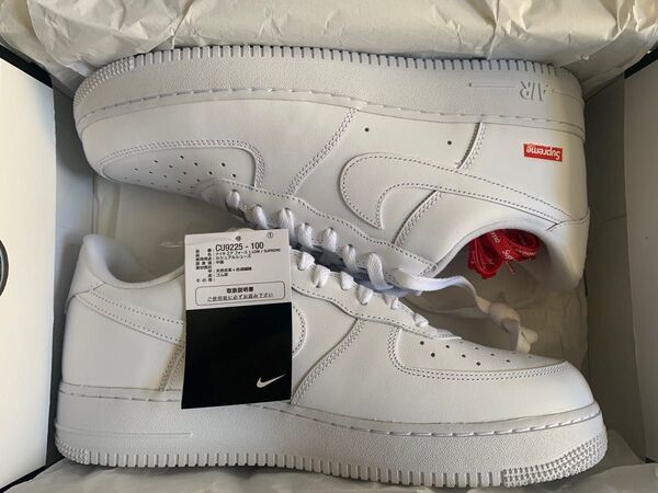 29.5cm supreme NIKE air force 1 low WHITE エアフォース スニーカー 新品 本物 鑑定済み
