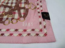 ■未使用 ダックス ハンカチ オールドオーキッド チェック DAKS■_画像2