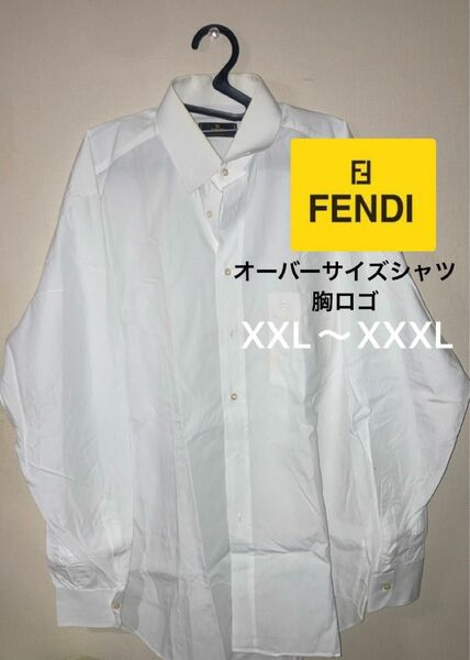 Fendi オーバーサイズ　長袖シャツ　ロゴ入り