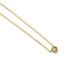  Star Jewelry STAR JEWELRY moon setting necklace K18YG* diamond 0.04ct month 