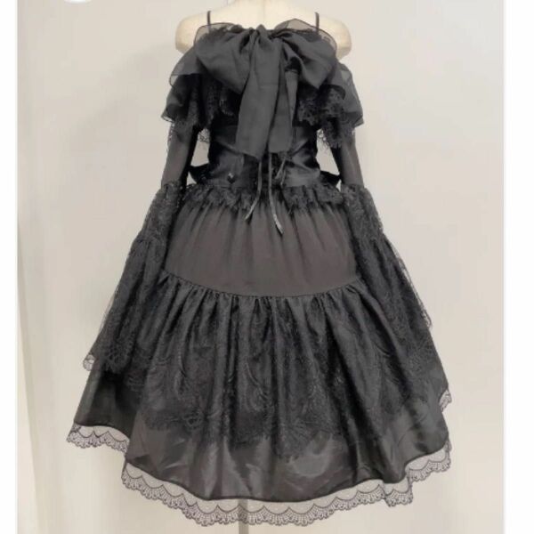 【MR corset】OFF-SHOULDER ANGEL SLEEVE CORSET DRESS 