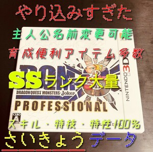 ドラゴンクエストモンスターズジョーカー3 プロフェッショナル 3DSソフト 3DS やり込み 最強 SS大量 アイテム大量