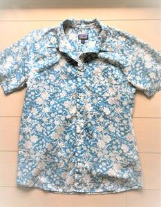 新品同様★Patagonia　パタゴニア　　アロハシャツ　半袖シャツ メンズМサイズ　ボタニカル柄★Pataloha/パタロハお好きな方に