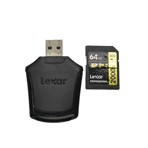 当日発送 LEXAR レキサー Professional 2000x　64GB　USBリーダー セット 中古品