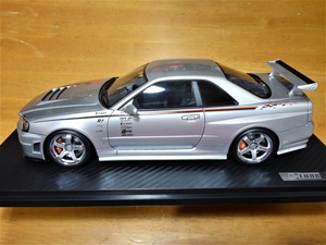 【ignitionmodel】1/18 NISMO R34 GT-R R-tune NISMOストライプ 日産 スカイライン SKYLINE GTR 絶版 IG1829 シルバー Silver ニスモ LMGT4