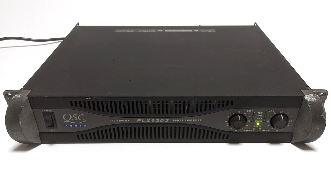 楽器/器材 QSC PLX1202 パワーアンプ おまけ付き 販売ポップ