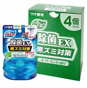 液体ブルーレットおくだけ除菌EX トイレタンク芳香洗浄剤 スーパーミントの香り 詰め替え用 4個パック 70ml