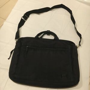 PORTER ポーター ビジネスバッグ ショルダーバッグ ナイロン ブラック マチ拡張 2way バッグ