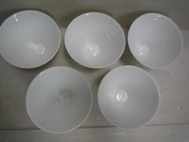 5枚セットベルナルド リモージュ ボウル BERNARD LIMOGES FRANCE ホワイト スープ 深型 プレート お皿 陶器 白 皿 丸皿_画像3