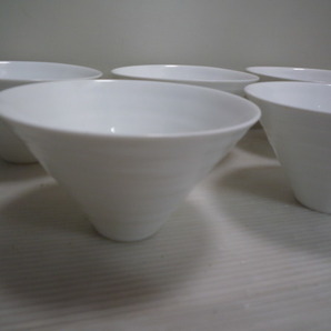 5枚セットベルナルド リモージュ ボウル BERNARD LIMOGES FRANCE ホワイト スープ 深型 プレート お皿 陶器 白 皿 丸皿の画像1