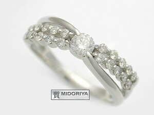 【緑屋質屋】特選ジュエリー ダイヤモンドリング 0.55ct Pt900【中古】