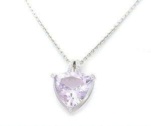 [ green shop pawnshop ] mauve  sun me cooler marks a necklace rose do France ( amethyst )* diamond K18WG[ used ]