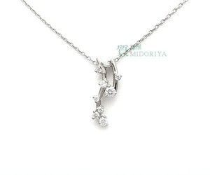 [ green shop pawnshop ] Star Jewelry diamond necklace 0.20ct Pt950[ used ]