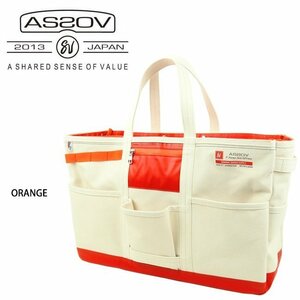 AS2OV アッソブ アルバートン キャンバス トート バック ORANGE M