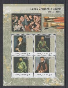 モザンビーク切手『ルーカス・クラナッハ』4枚シート 2011