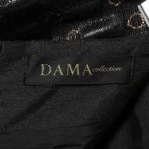 DAMA collection スカート ダーマコレクション ブラック系 柄物 総柄 バックファスナー 綺麗め 上品 裏地あり ウール混 膝丈 64-91 日本製_画像7