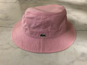 ☆LACOSTE ラコステ サファリハット ピンク ライトブルー 2個セット 検:サックス ターコイズブルー