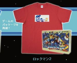 ロックマン 2 パッケージ Tシャツ 赤色【Lサイズ】 新品未開封 （ ファミコン ゲーム ユニクロ UT コラボ 20周年 しまむら ソフト SFC）