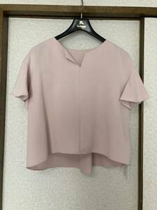  new goods tag attaching Rope ROPE sleeve . lovely sombreness pink. short sleeves blouse size38.. feeling none lavatory possibility 