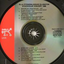 【廃盤 US盤 PABLO】エラ・フィッツジェラルド　デューク・エリントン　ELLA FITZGERALD　DUKE ELLINGTON　THE STOCKHOLM CONCERT, 1996_画像3