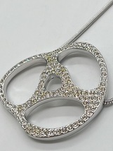 S1219【美品!!】SWAROVSKI スワロフスキー ネックレス ラインストーン シルバー色 クリスタル ブランドアクセサリー レディース☆_画像2