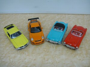 7367t Welly 4 единицы установлены Porsche 911 997 GT3 RS / 1970 Ford Mustang / 1957 Chevrolet Corvette / Minic Car Weerry Weerry