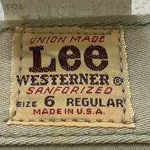 K3 希少 デッドストック 60 年代 アメリカ 製 Lee ウエスターナ VINTAGE パンツ キッズ 6 ビンテージ リー westerner 60s USA dead stock_画像9