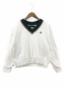 ■FRED PERRY フレッドペリー スウェット sizeM/白 ◇■ ☆ dga3 レディース