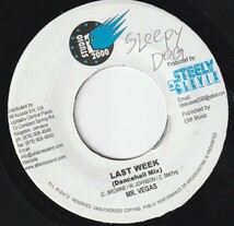 JA盤7"EP★Mr. Vegas★Last Week (Dancehall Mix)/(Radio Mix)★Sleepy Dog Riddim★2005年★Steely ＆Clevie★超音波洗浄済★試聴可能_画像1