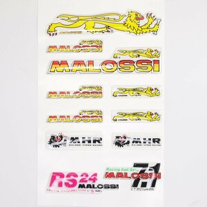 Sticker Set MALOSSI logo 3D plast マロッシ ステッカー Vespa Lambretta 50s ET3 GTS PX200E PX200FL Runner Zip ジレラ アプリリア