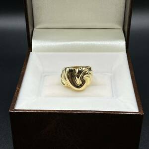 [С прибытием] неиспользованный K18 18 Gold 750 Design Ring Ring № 11