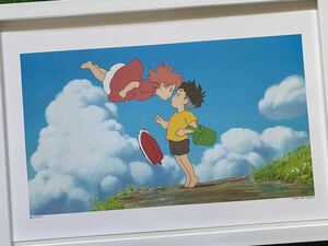 【額装品】ジブリ　崖の上のポニョ　ポスター　宮崎駿　カレンダー　2015年　STUDIO GHIBLI 検)セル画　原画　ポストカード　イラスト