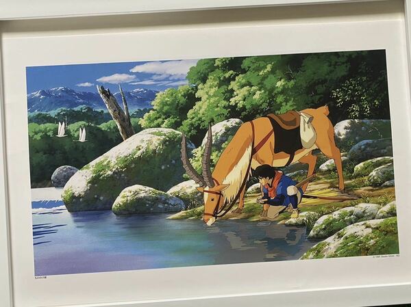 【額装品】ジブリ　もののけ姫　ポスター　宮崎駿　カレンダー　2017年　STUDIO GHIBLI 検)セル画　原画　ポストカード　イラスト