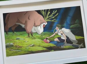 [Geki Rare] Ghibli Mononke Princess Poster Shun Miyazaki 2005 Studio Ghibli Inspection) Клеточная картина Оригинальная картина