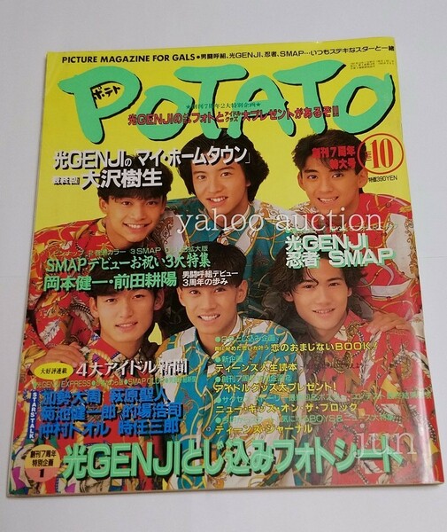 POTATO 1991年 光GENJI SMAP 男闘呼組 岡本健一 前田耕陽 仲村トオル 内海光司 TOKIO 忍者 内海光司 木村拓哉 萩原聖人