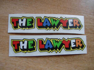 送料無料 Valentino Rossi THE LAWYER stickers decals バレンティーノ・ロッシ ドクター ステッカー シール デカール 130mm x 25mm