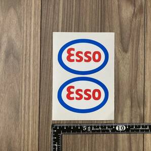 ★送料無料★Esso STICKER エッソ オイル ステッカー デカール 2枚セットの画像1