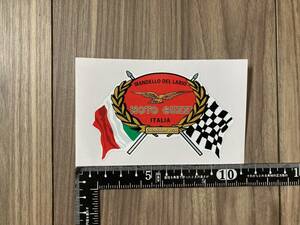 ★送料無料★Moto guzzi flag Sticker モト グッツィ ステッカー デカール 95mm x 65mm