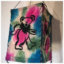 GRATEFUL DEAD ☆ DEAD STOCK VINTAGE Tie-Dye DANCING BEAR Lighting Cover ☆ Decoration・Interior・Hanging Ornament._画像2