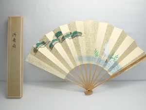 J602 talent . 10 pine shop Fukui light yellow ground . pine .. capital ./ Shimai / talent / fan / tradition industrial arts / Japan dancing Japanese Antique Traditional crafts