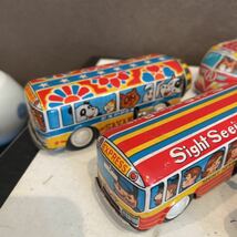 昭和レトロ ブリキのおもちゃ スクールバス　6台まとめ　ゼンマイ式　メイドインジャパン_画像5