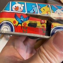 昭和レトロ ブリキのおもちゃ スクールバス　6台まとめ　ゼンマイ式　メイドインジャパン_画像8