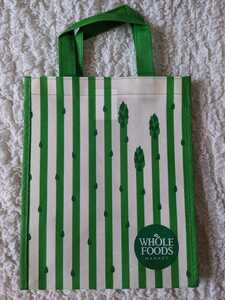 WHOLE FOODS MARKET ホールフーズマーケット●エコバッグ アスパラガス柄●新品