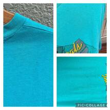 80s 90s USA製 カレッジ プリントTシャツ 半袖Tシャツ 水色 青 Hanes BEEFY ヘインズ コロラド アメリカ製 古着 vintage ヴィンテージ XL_画像10
