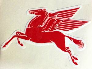 送料無料 PEGASUS VINTAGE RACING STICKER DECAL ペガサス ステッカー シール デカール 10cm × 7.5cm