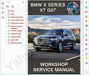 BMW X7 G07 Work shop manual service book ( wiring diagram is separate )