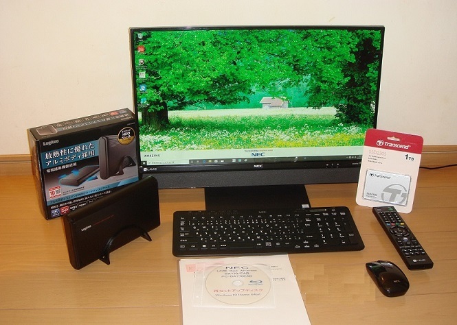 23.8型ワイド綺麗秒速Win11 大容量新品SSD1TB+HDD3TB DA770/E PC