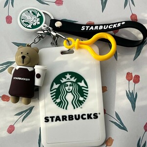  new goods start ba Brown Bear ID card holder ID card-case company member proof case with strap be Alice ta bear figure attaching 