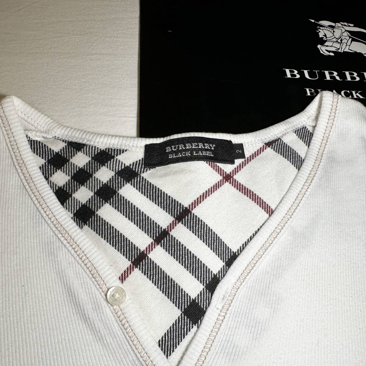 美品 レア BURBERRY BLACK LABEL バーバリーブラックレーベル サーマル