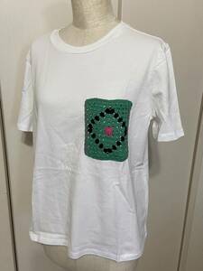 新品【ZARA★ザラ】Tシャツ・ニット胸ポケット付き・ホワイト・Mサイズ